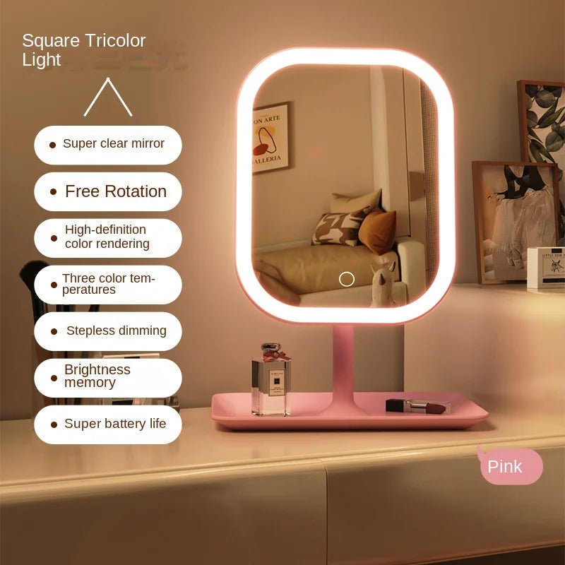 Modern LED Vanity Mirror - 3 Color Touch Makeup Light