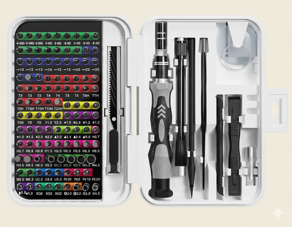 132-in-1 Hobbyist Screwdriver Set – Ideal for Small Appliances