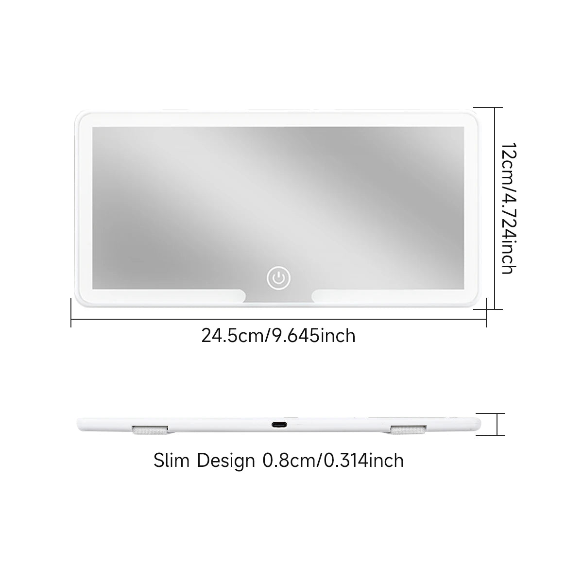 LED Car Visor Makeup Mirror
