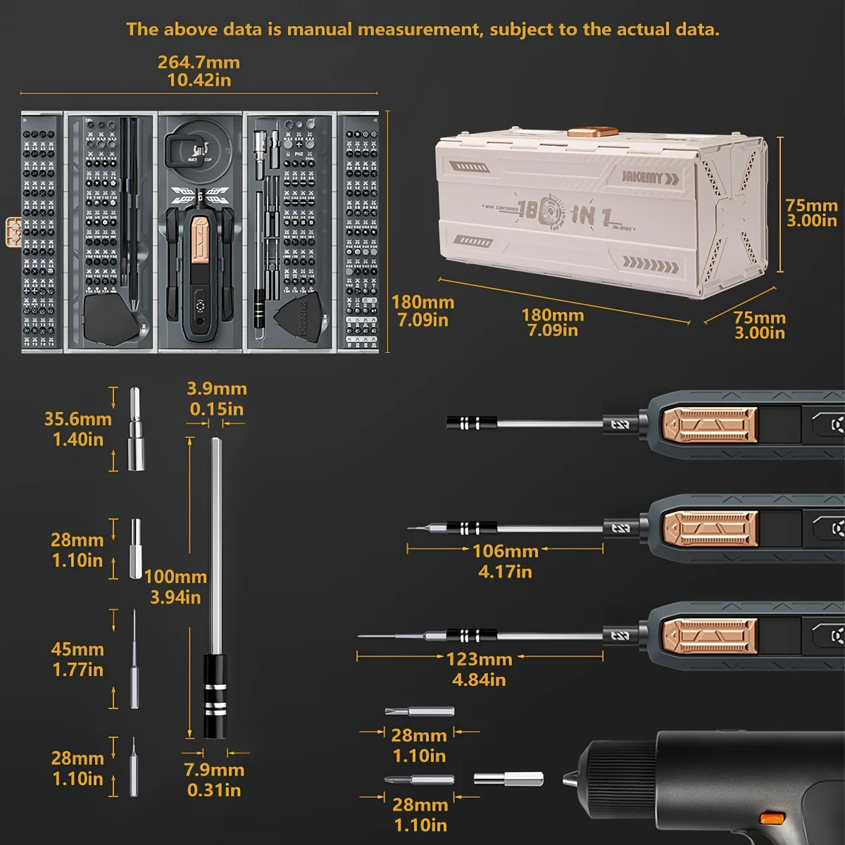 180 in 1 Screwdriver Set (Manual)