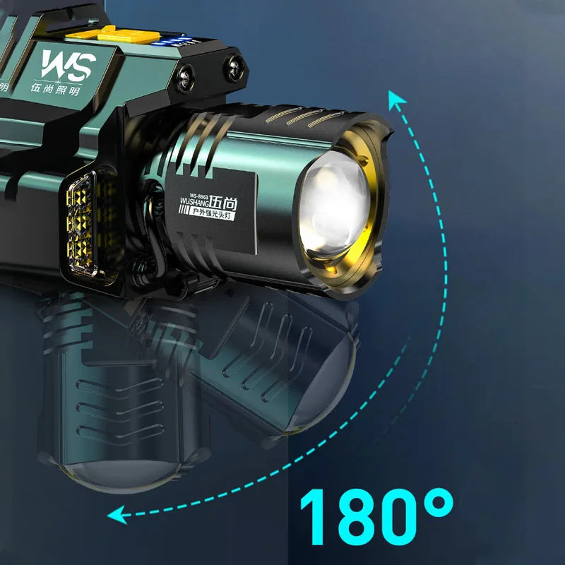 Ultra-Bright Tactical LED Headlamp – Rechargeable & Waterproof
