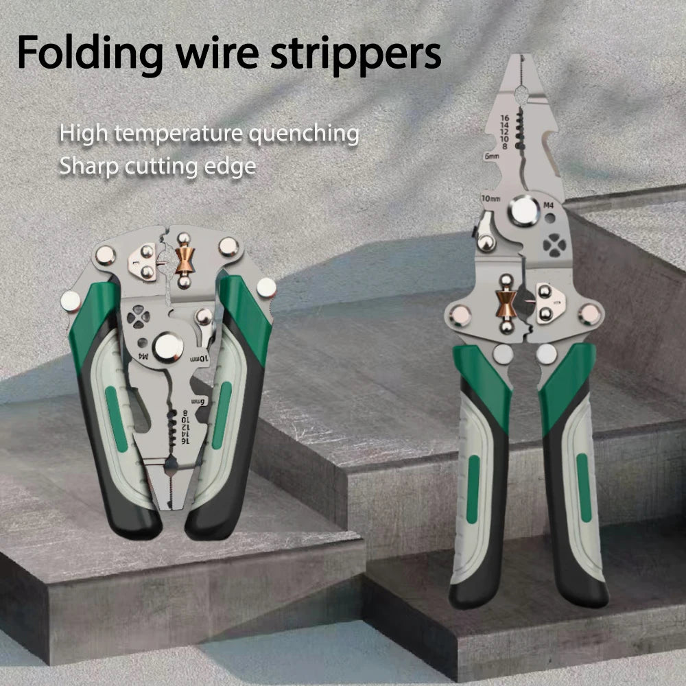 Foldable wire stripper